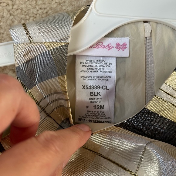 NWT Bonnie Baby Plaid Dress with Coat Size 12 Months - Picture 7 of 7